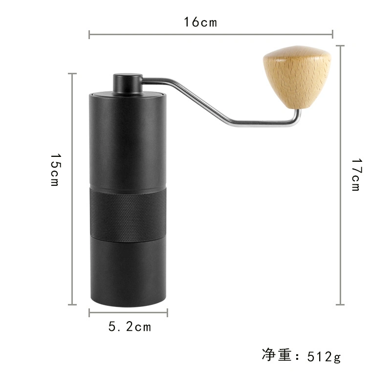 Chinese Factory Manual Coffee Grinder Manual Grinder Hand Coffee Bean Burr Grinder Outdoortravel Portable Coffee Miller with Wood Handle