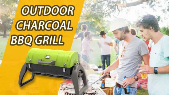 Grill de Camping pliant, gril à gaz et à charbon de bois, brûleur Vertical à charbon de bois, barbecue pliable au Propane